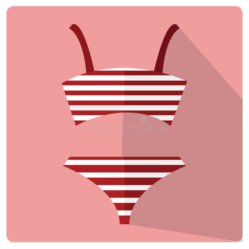 Bikini. vectorillustratie-decoratief ontwerp royalty-vrije illustratie