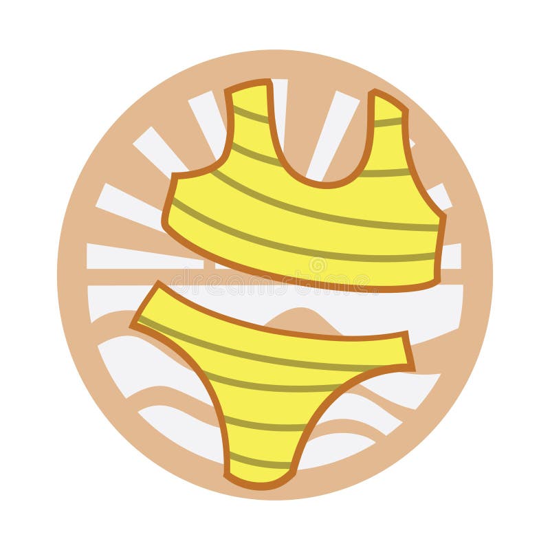 Bikini. vectorillustratie-decoratief ontwerp royalty-vrije illustratie