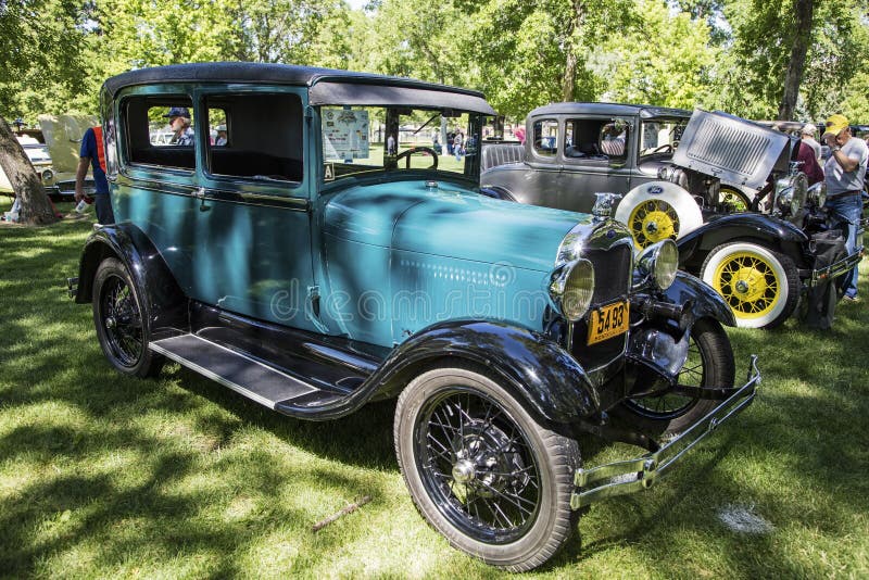 Bil för klassiker för tudor för Ford 1929 modell A fotografering för bildbyråer Bil för klassiker för tudor för Ford 1929 modell A fotografering för bildbyråer