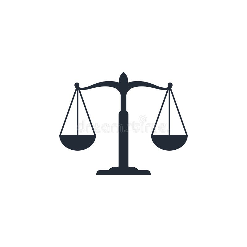 Bilancia della giustizia icona, icona dello studio legale
