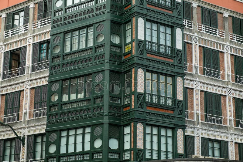 Bilbao old town editorial image. Image of house, horizontal 78761365