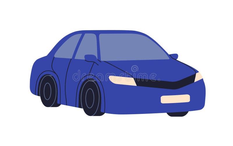 Bilbil för bil. Sedan med strålkastarvinkeln för vindrutetyktor med vindrutespolare. Utvändig biltransport från utsidan royaltyfri illustrationer