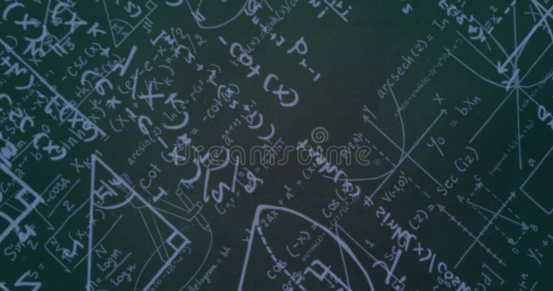 Bild der mathematischen Gleichungen auf grauem Hintergrund stockbilder