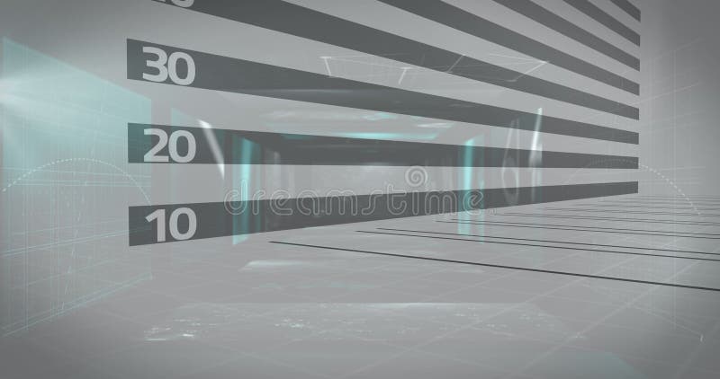 Bild der statistischen Verarbeitung über mathematische Gleichungen und Daten auf Bildschirmen lizenzfreies stockfoto