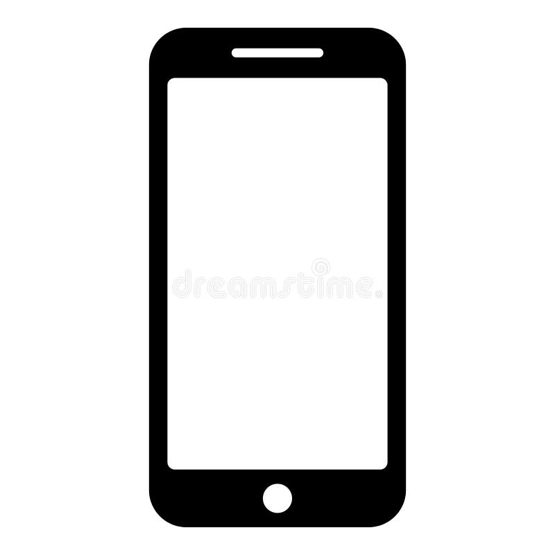 Bild för stil för illustration för vektor för färg för Smartphone symbolssvart plan vektor illustrationer Bild för stil för illustration för vektor för färg för Smartphone symbolssvart plan vektor illustrationer