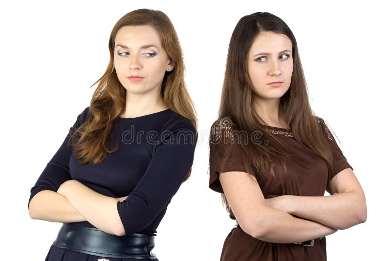 Bild von zwei ernsten Frauen lizenzfreies stockbild Bild von zwei ernsten Frauen lizenzfreies stockbild