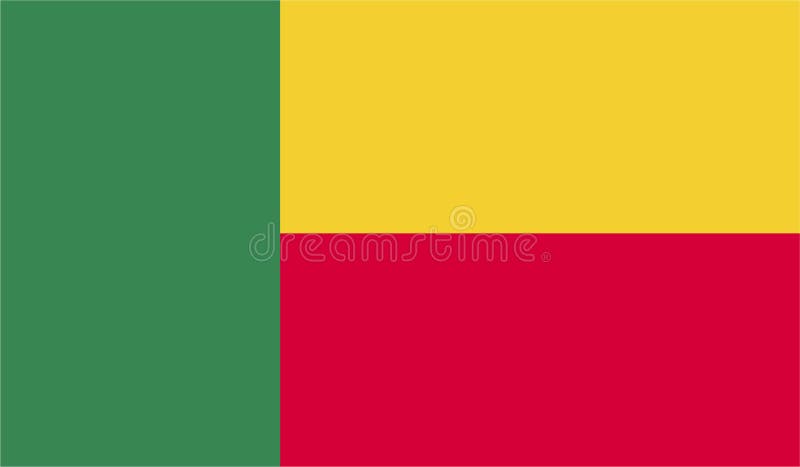 Bilder för benin-flaggvektor royaltyfri illustrationer