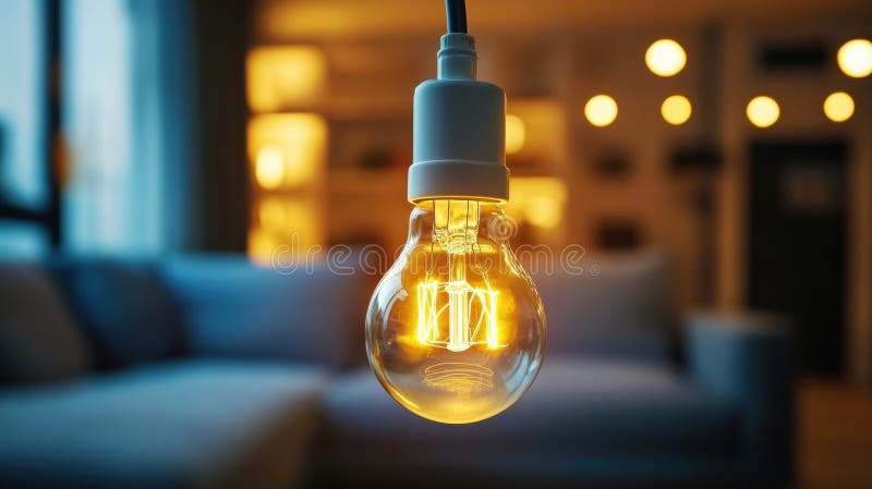 Bildskärmar som övervakar smart energianvändning i hemmet stock illustrationer