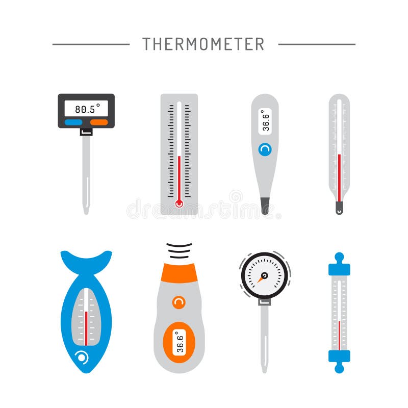 Thermometer Für Lebensmittel Stock Abbildung - Illustration von