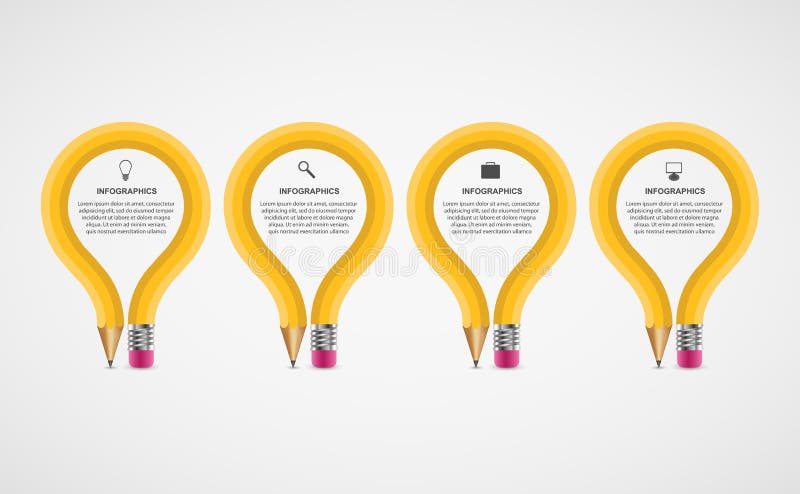 Bildungsbleistiftwahl Infographics-Designschablone vektor abbildung Bildungsbleistiftwahl Infographics-Designschablone vektor abbildung