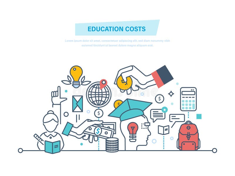 Bildungskostenkonzept Investieren Sie Geld in der Bildung, Studienbargeld lizenzfreie abbildung