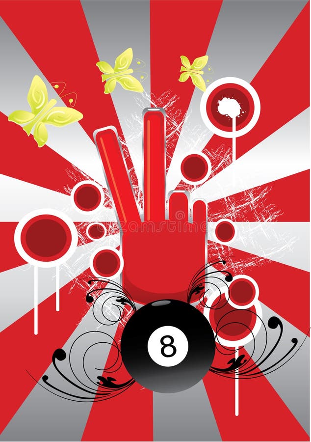 Bilhar abstrato ilustração royalty free Bilhar abstrato ilustração royalty free