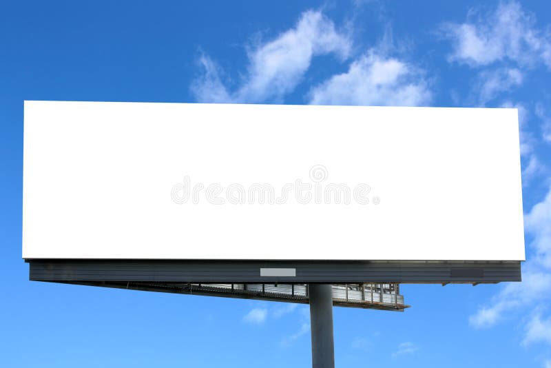 Billboard against blue sky