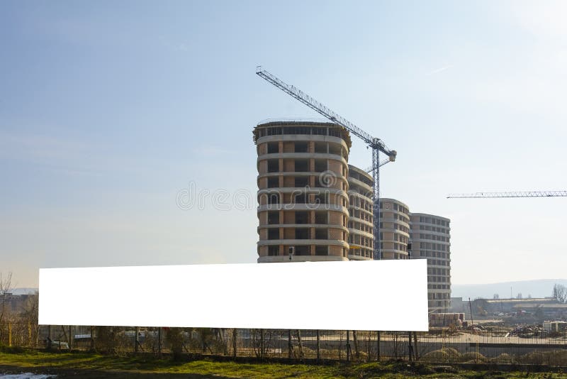 Billboard in a Construction Site Stock Photo Image of board