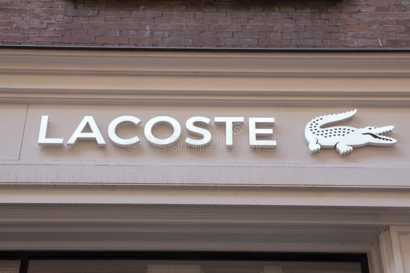 Lacoste at Amsterdam the Netherlands 25-3-2020 Stock Image - design, road: 216681234