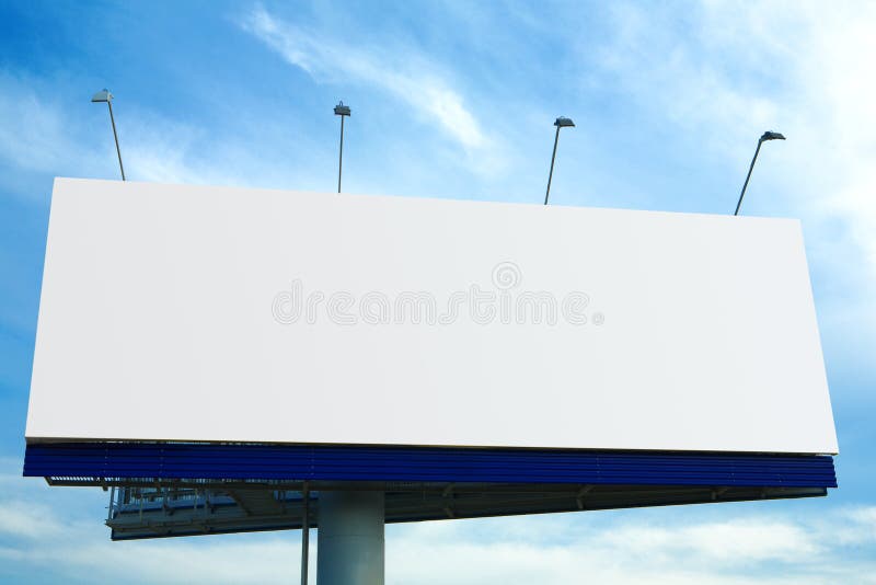 Billboard over blue sky