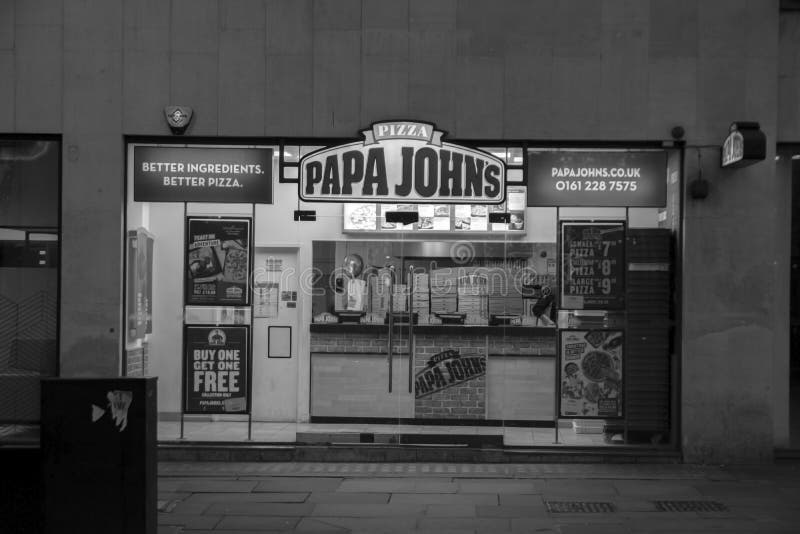 Papa John S Restaurant Exterior Editorial Stock Image Image of menu