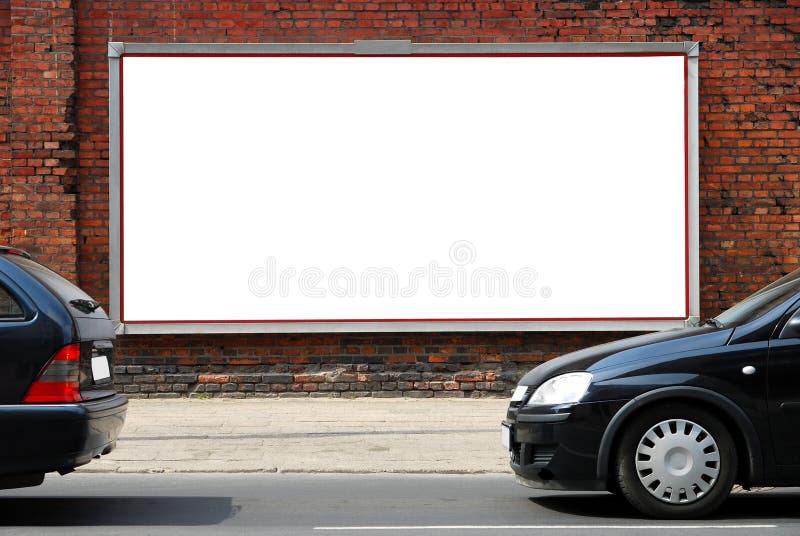 Billboard in the street royalty free stock photos
