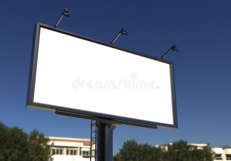 Billboardu pusty biel dla plenerowej reklamy plakata lub puste miejsce billboardu reklamy egzaminu próbnego w górę szablonu ilustracja wektor Billboardu pusty biel dla plenerowej reklamy plakata lub puste miejsce billboardu reklamy egzaminu próbnego w górę szablonu ilustracja wektor