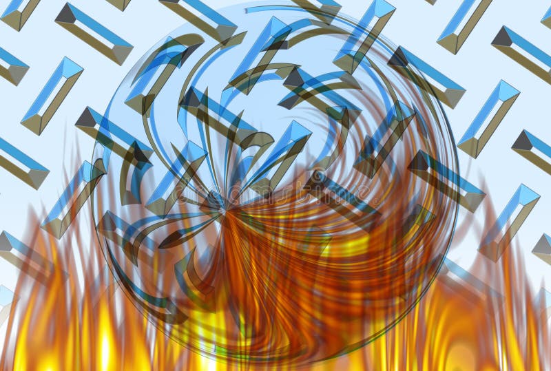 Download Bille brûlante de chrome illustration stock. Illustration du digital - 79404