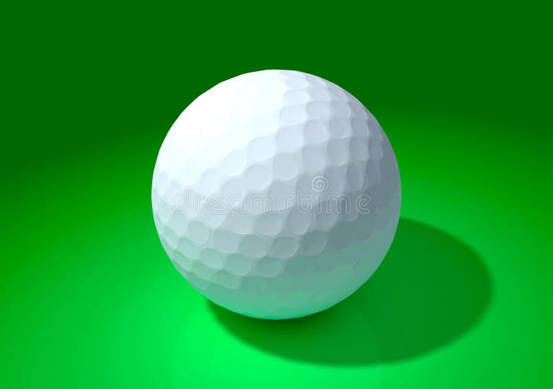 Bille de golf à l'arrière-plan vert illustration stock Bille de golf à l'arrière-plan vert illustration stock