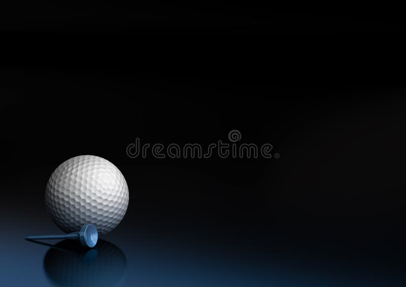 Bille et té de golf illustration stock Bille et té de golf illustration stock