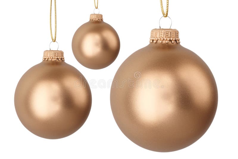 Billes de Noël d'or images libres de droits Billes de Noël d'or images libres de droits