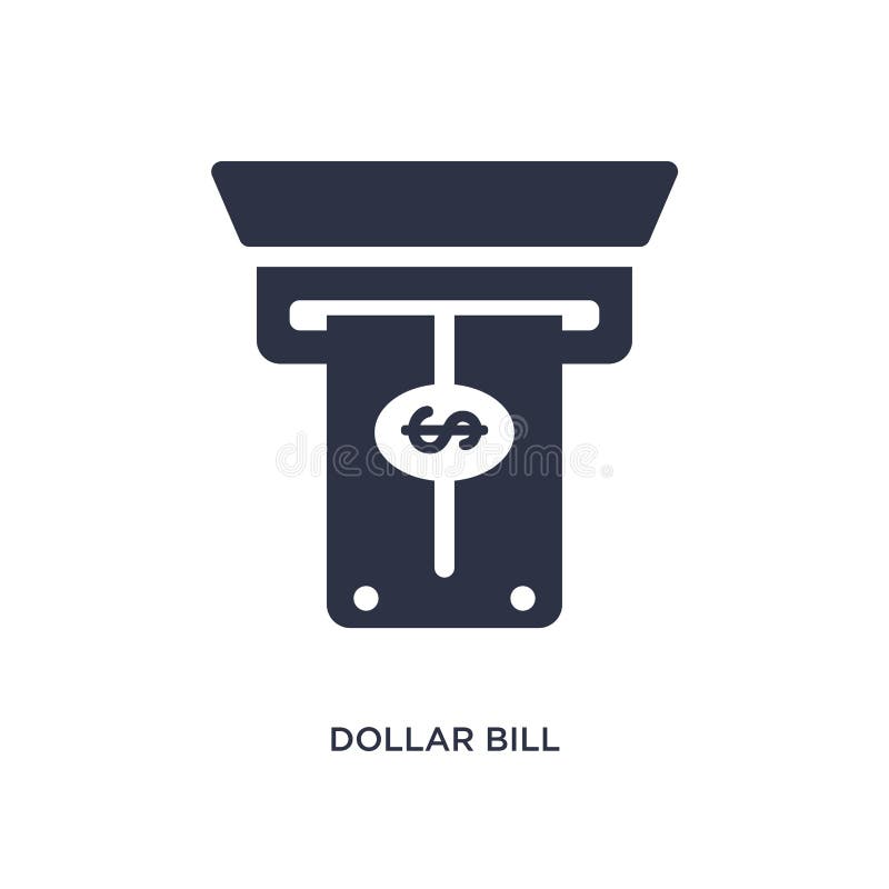 billet d'un dollar d'icône de distributeur automatique de billets sur le fond blanc Illustration simple d'élément de concept de t illustration de vecteur billet d'un dollar d'icône de distributeur automatique de billets sur le fond blanc Illustration simple d'élément de concept de t illustration de vecteur
