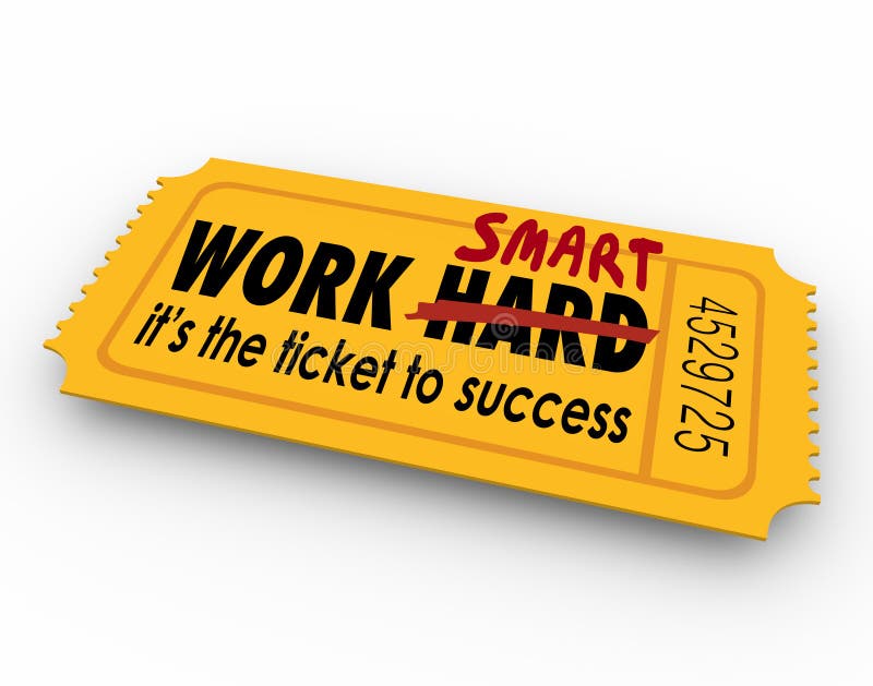 Billet non dur de Smart de travail aux résultats d'effort de succès illustration libre de droits Billet non dur de Smart de travail aux résultats d'effort de succès illustration libre de droits