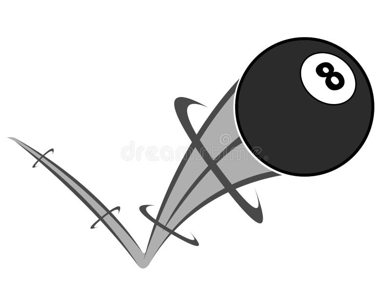 Billiard Ball with an Effect Stock Vector Illustration of object