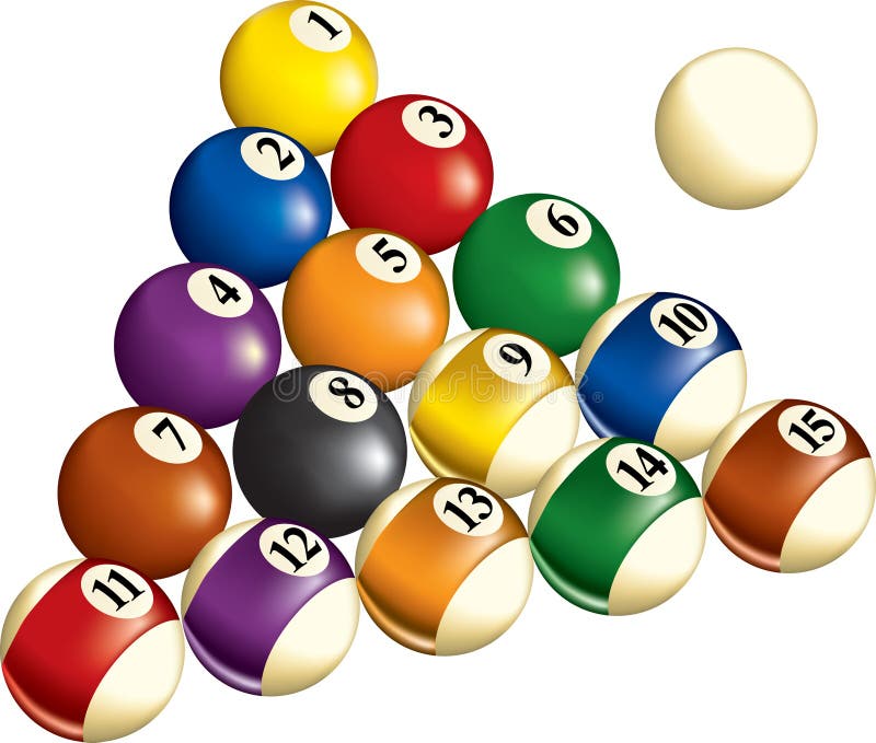 Billiard Balls stock vector. Illustration of game, pool - 23856895