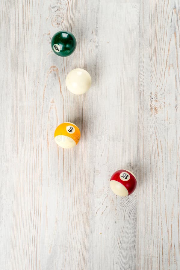 Billiard Balls on the Background for an Advertising Layout Shot from