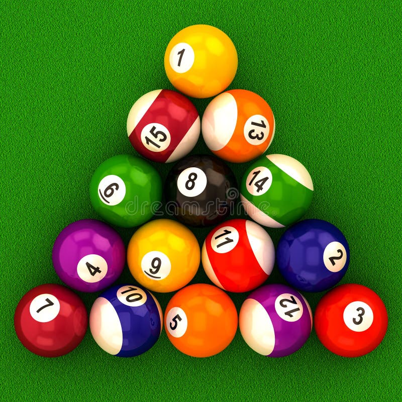 Billiard Balls with Numbers Stock Illustration Illustration of play