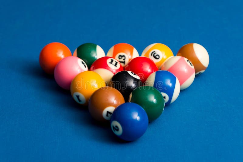 Billiard Balls Ready for the Break Stock Image Image of eight, point