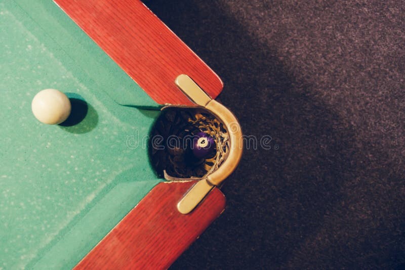 Billiard Pockets and Balls on a Table Stock Photo Image of sport