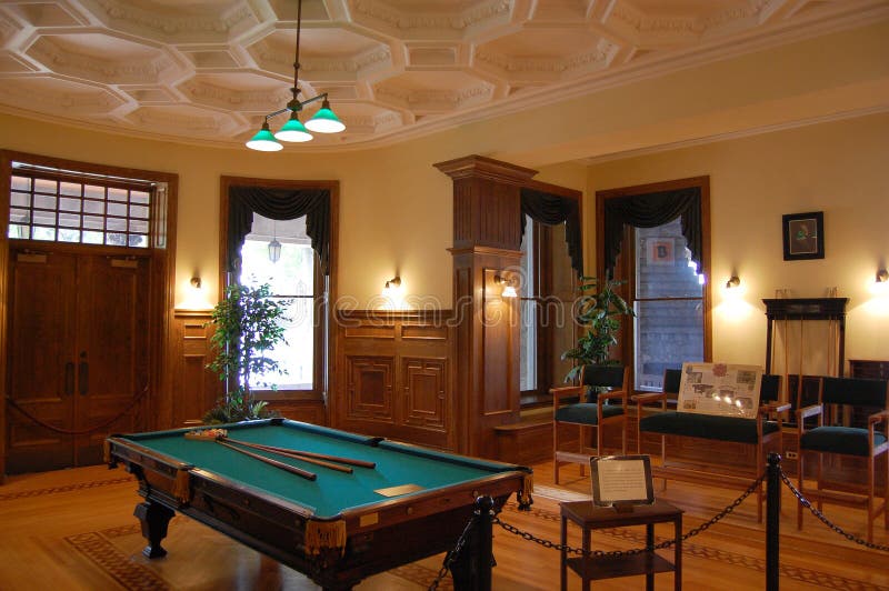 Billiard Room in Boldt Castle, NY, USA