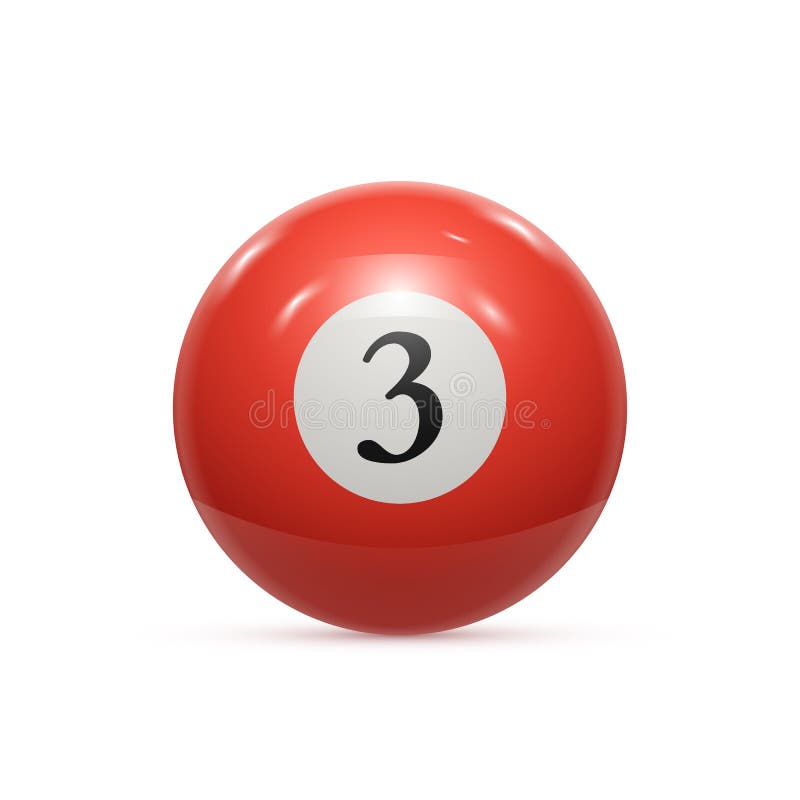 Billiard Three Ball Isolated on a White Background Vector Stock Vector