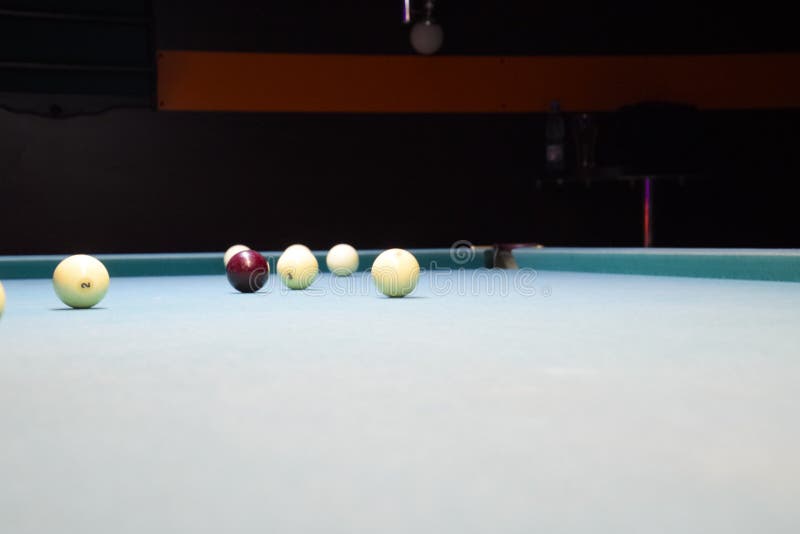 Billiards, Billiard Table. Balls on the Billiard Table. Stock Image