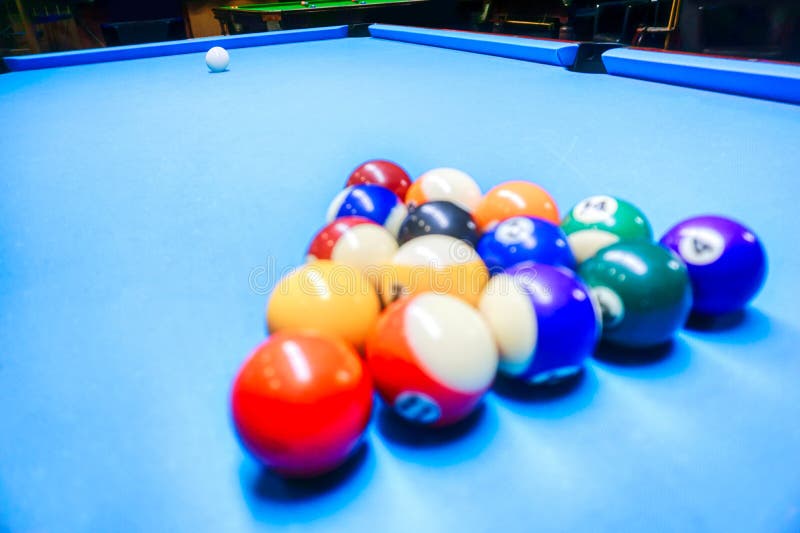 Billiards Game Beginning of a Game Stock Photo Image of white
