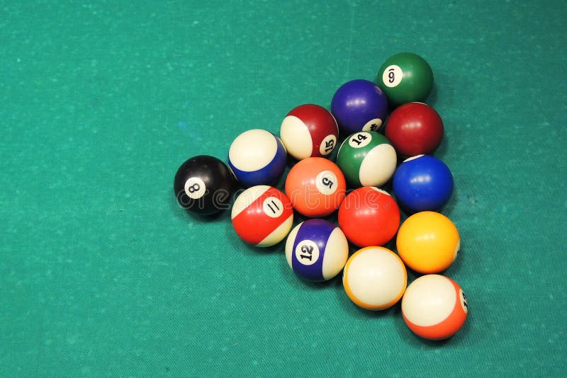 Billiards table and balls stock image. Image of competitive 69084889