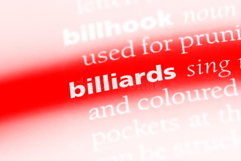 Billiards stock image. Image of definition, macro, dictionary 114412545