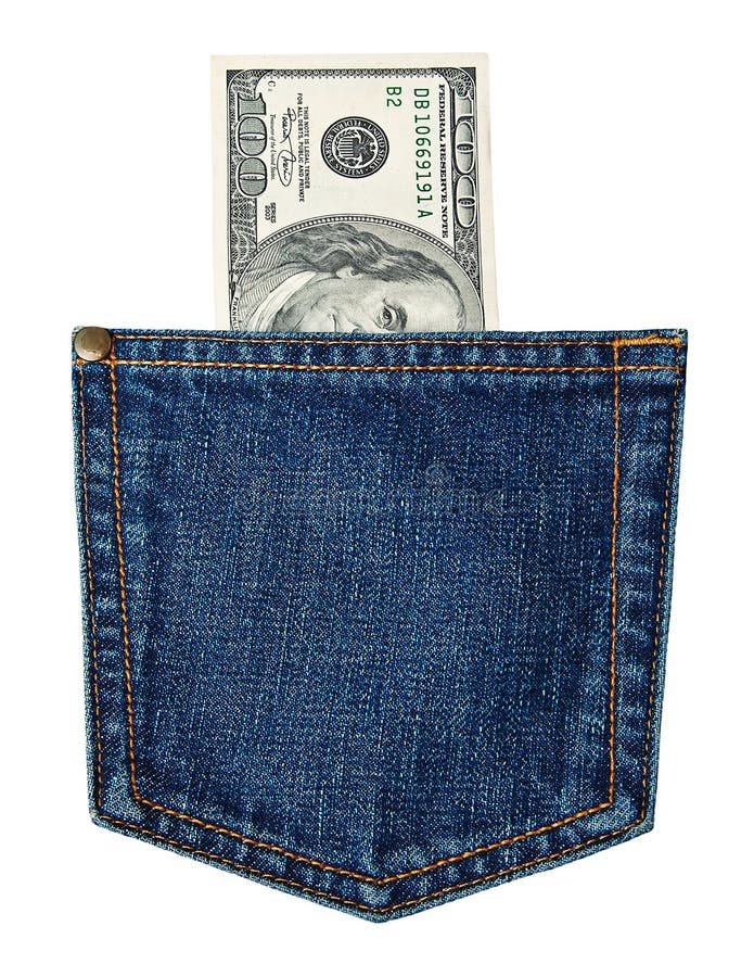 Bills in jeans pocket i