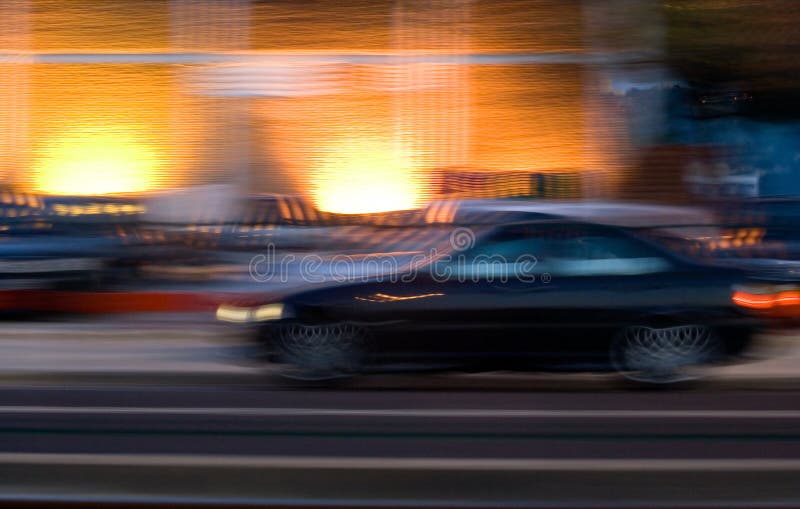 bilrörelsenatt royaltyfri bild bilrörelsenatt royaltyfri bild