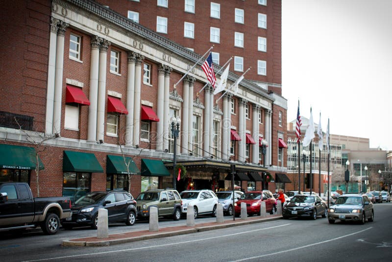 Christmas Time at the Biltmore Hotel, Providence, RI Editorial Stock