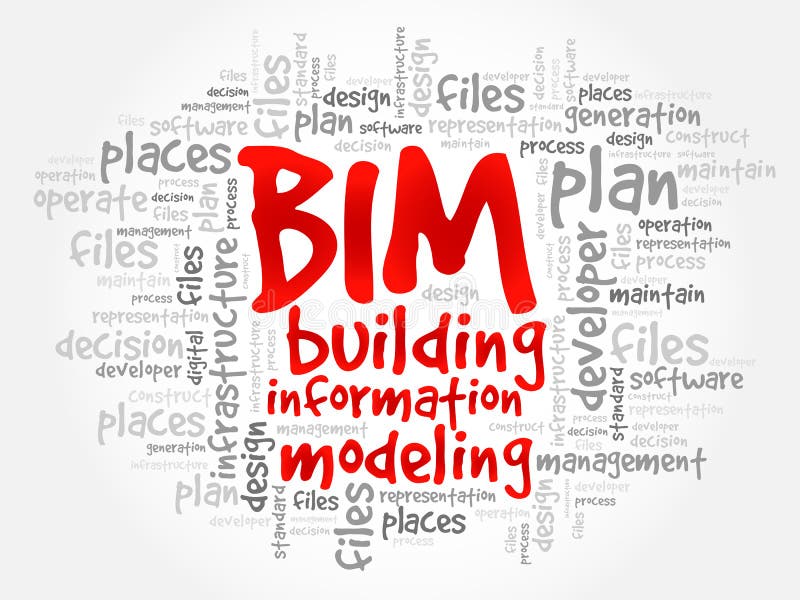 BIM - Building Information Modeling vector illustratie