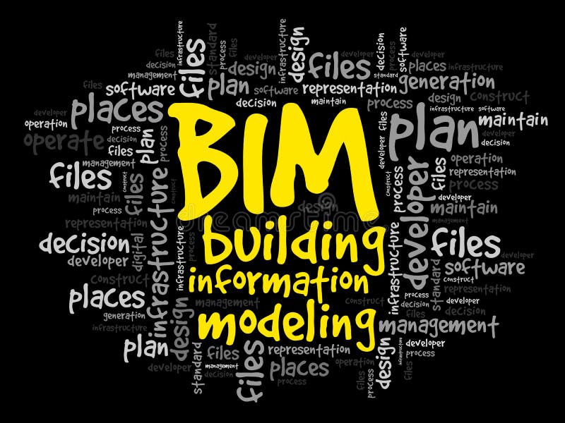 BIM - Building Information Modeling vector illustratie