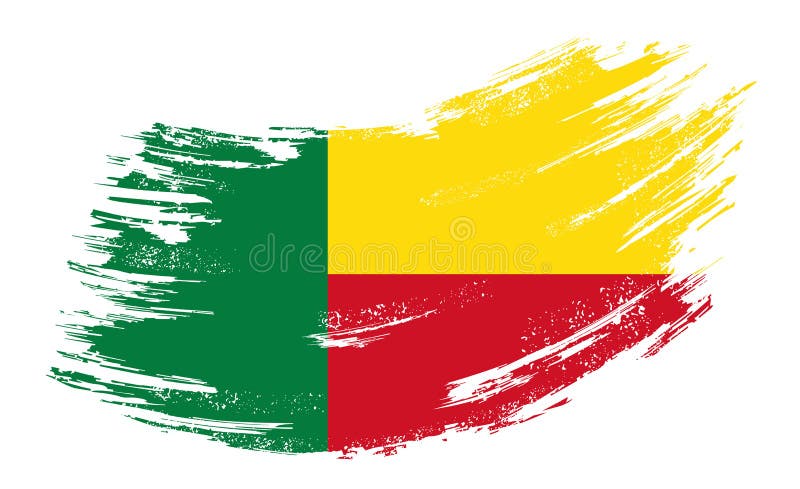 Bin-flagga grunge-penselbakgrund. vektorillustration. stock illustrationer