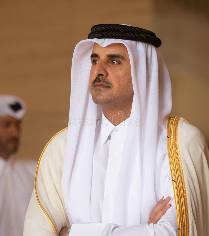 Bin Hamad Al Thani Katars Sheikh Tamim Redaktionelles Stockfoto - Bild