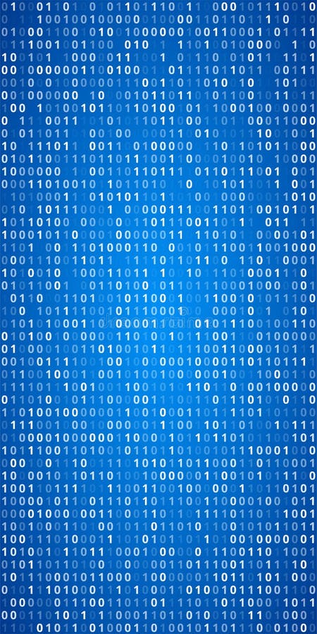 Binair codescherm stock illustratie