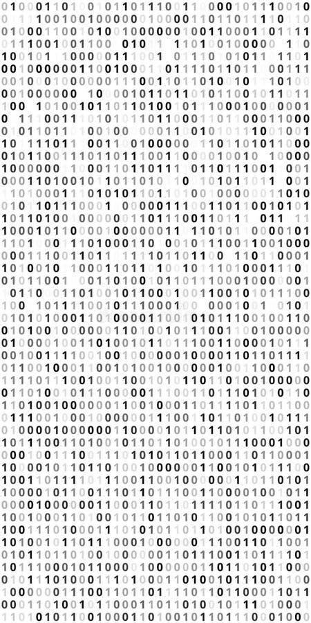 Binair codescherm vector illustratie